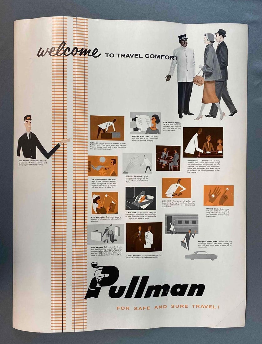 Pullman Train Poster Broadside Advertisement (1 of 2)