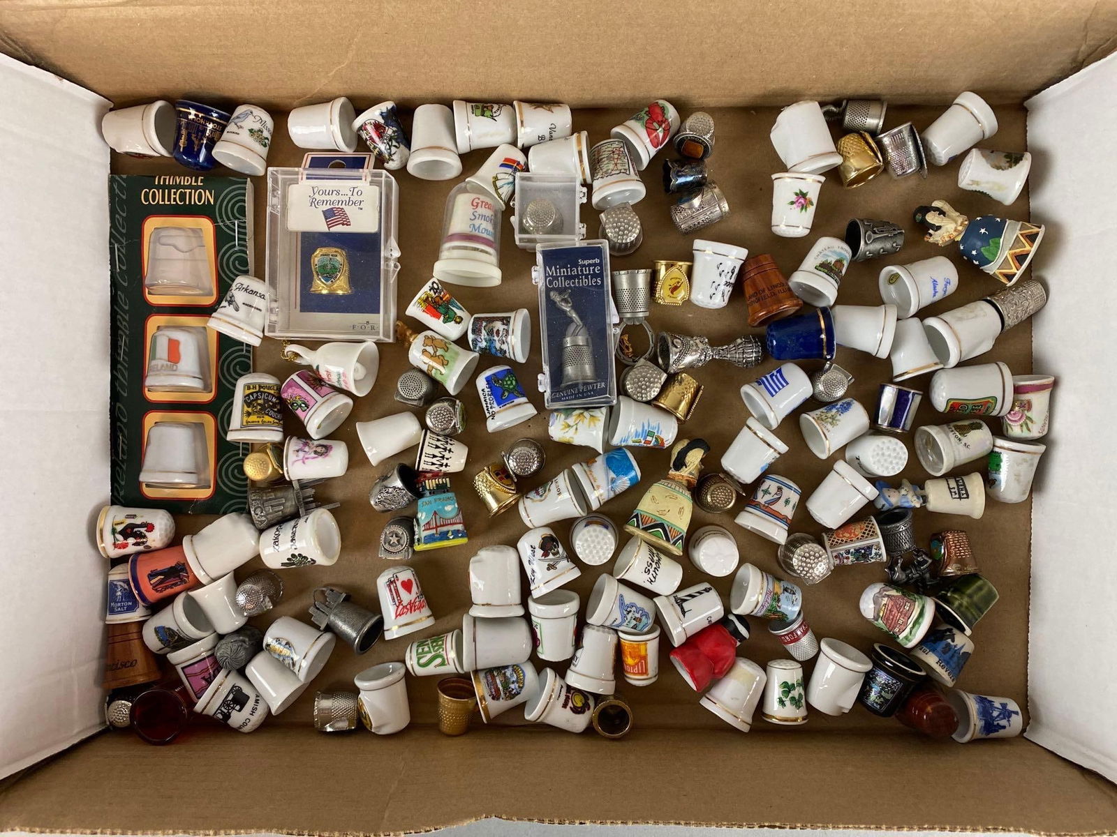 Group of 90+ Assorted Thimbles (1 of 3)