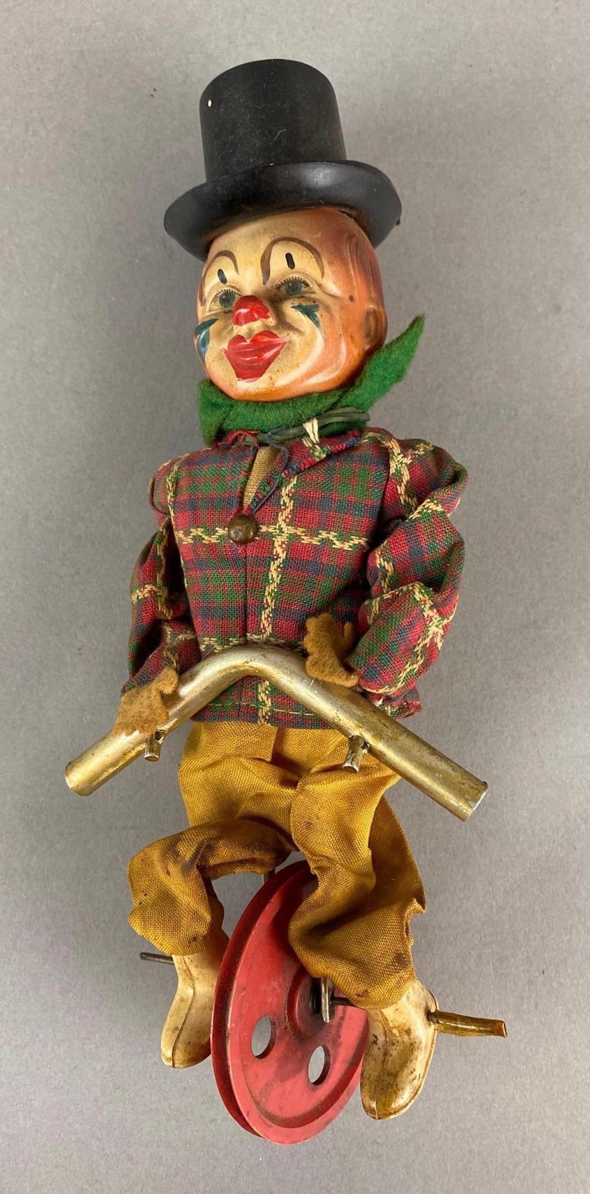 Vintage Fewo/Feco Unicycle Clown Tightrope Walker Toy (1 of 6)