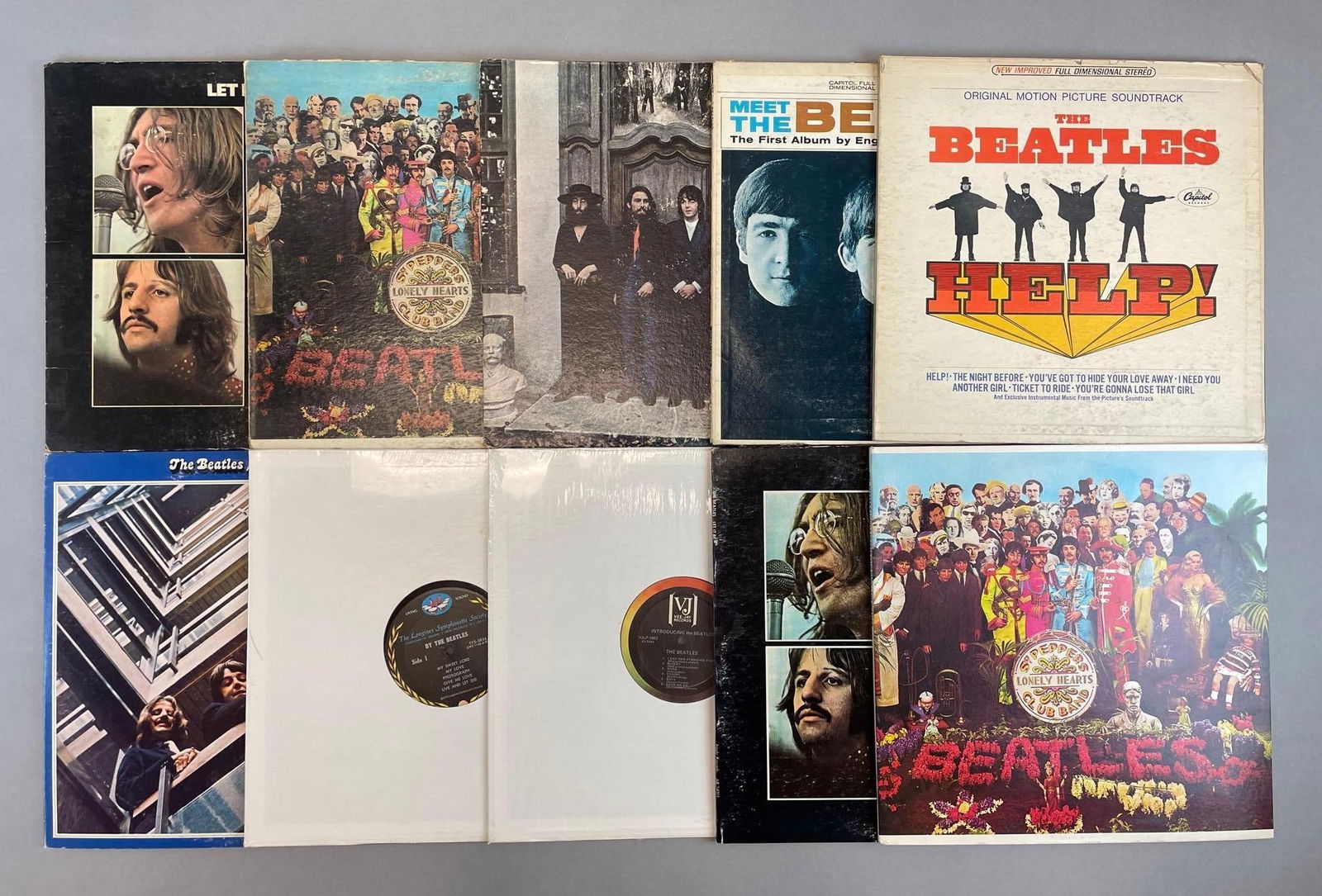 Group of 10 Vintage Beatles Vinyl Records (1 of 4)