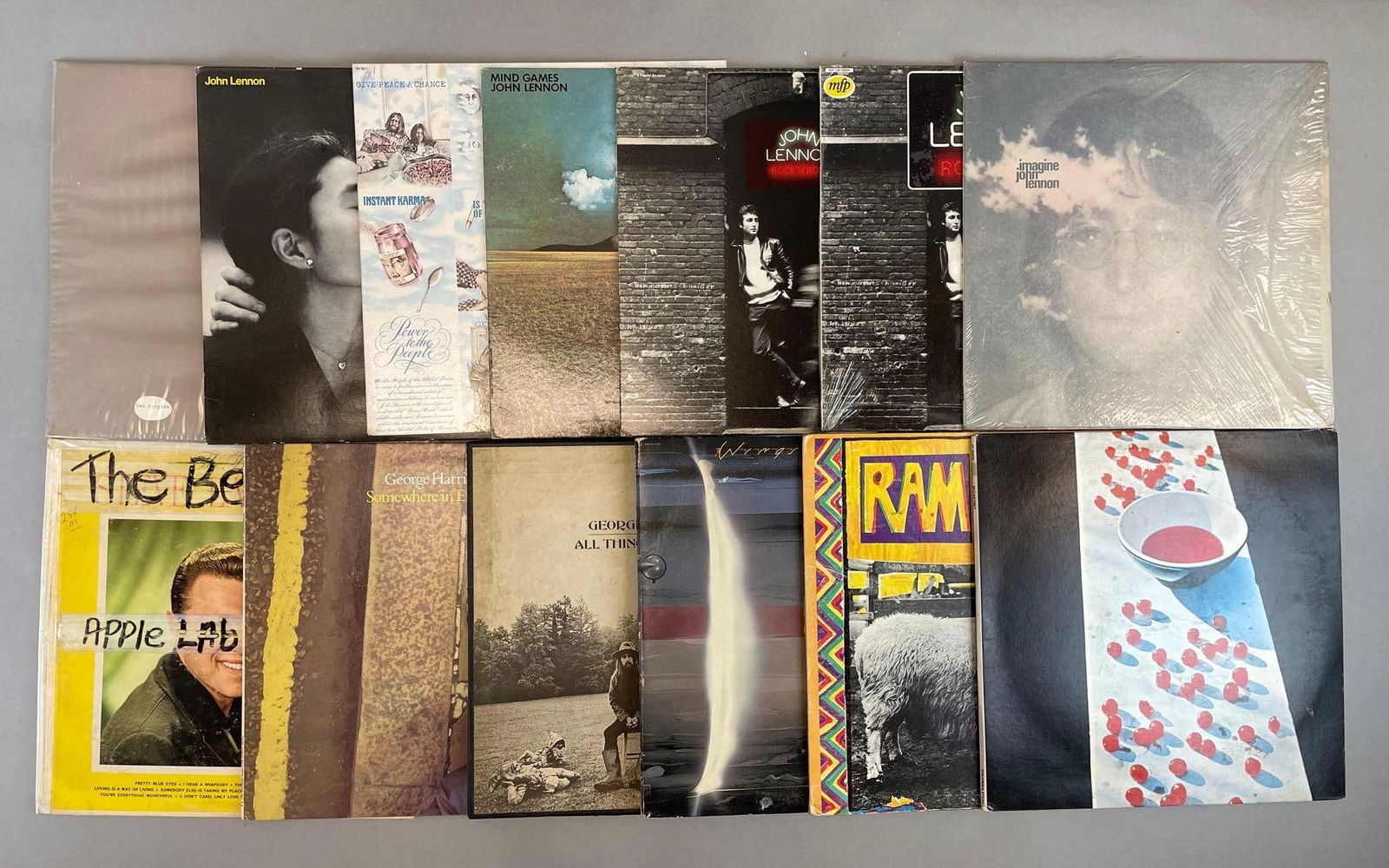 Group of 10 Vintage Beatles Solo Vinyl Records (1 of 4)