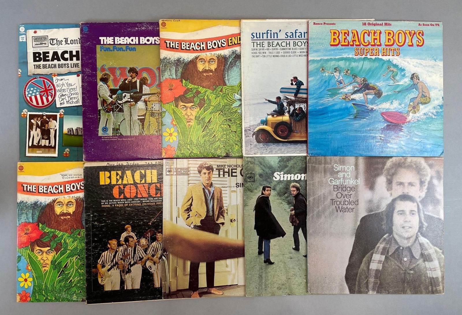 Group of 10 Vintage Beach Boys and More Vinyl Records (1 of 4)