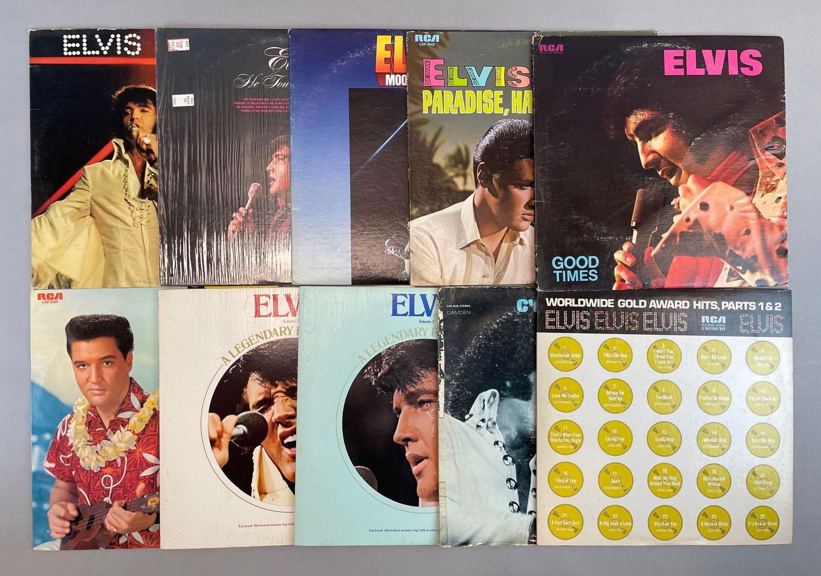 Group of 10 Vintage Elvis Presley Vinyl Records (1 of 4)