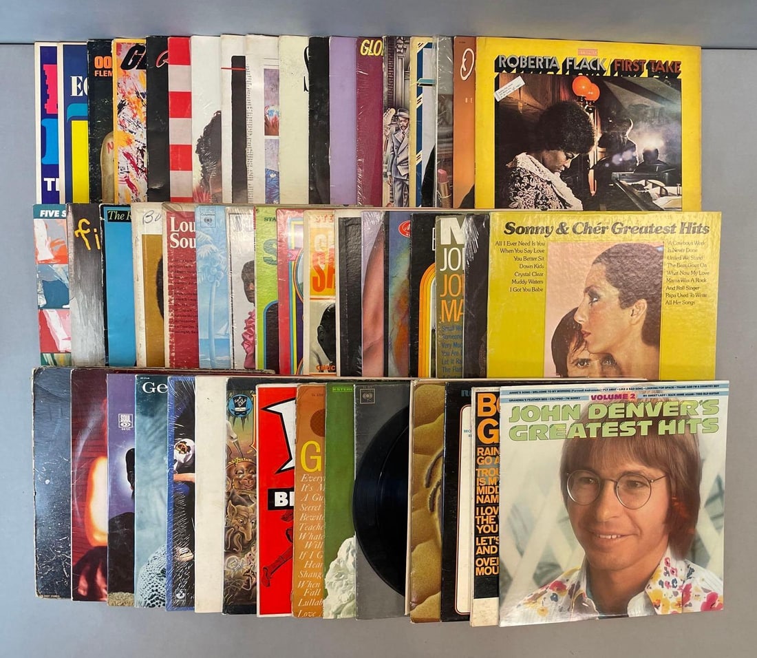 Group of 50+ Assorted Vintage Vinyl Records (1 of 3)