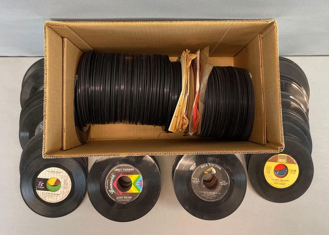 Group of 250+ Vintage 45 RPM Vinyl Records (1 of 2)