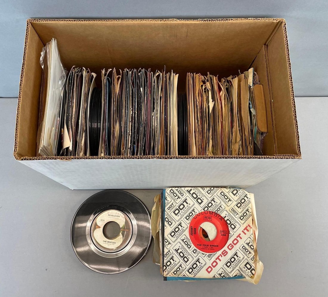Group of 250+ Vintage 45 RPM Vinyl Records (1 of 2)