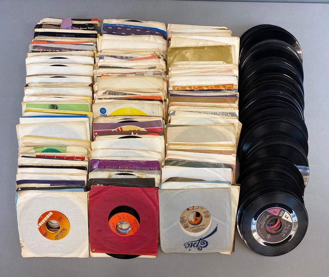 Group of 250+ Vintage 45 RPM Vinyl Records (1 of 3)