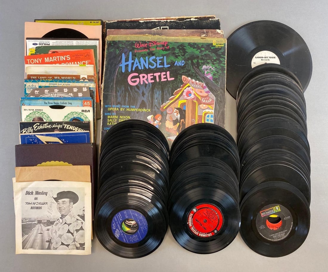 Group of 100+ Vintage 45, 78, 33 1/3 RPM Vinyl Records (1 of 3)
