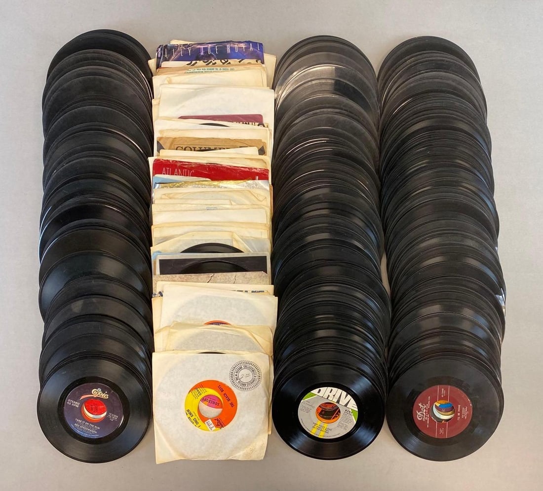 Group of 250+ Vintage 45 RPM Vinyl Records (1 of 1)