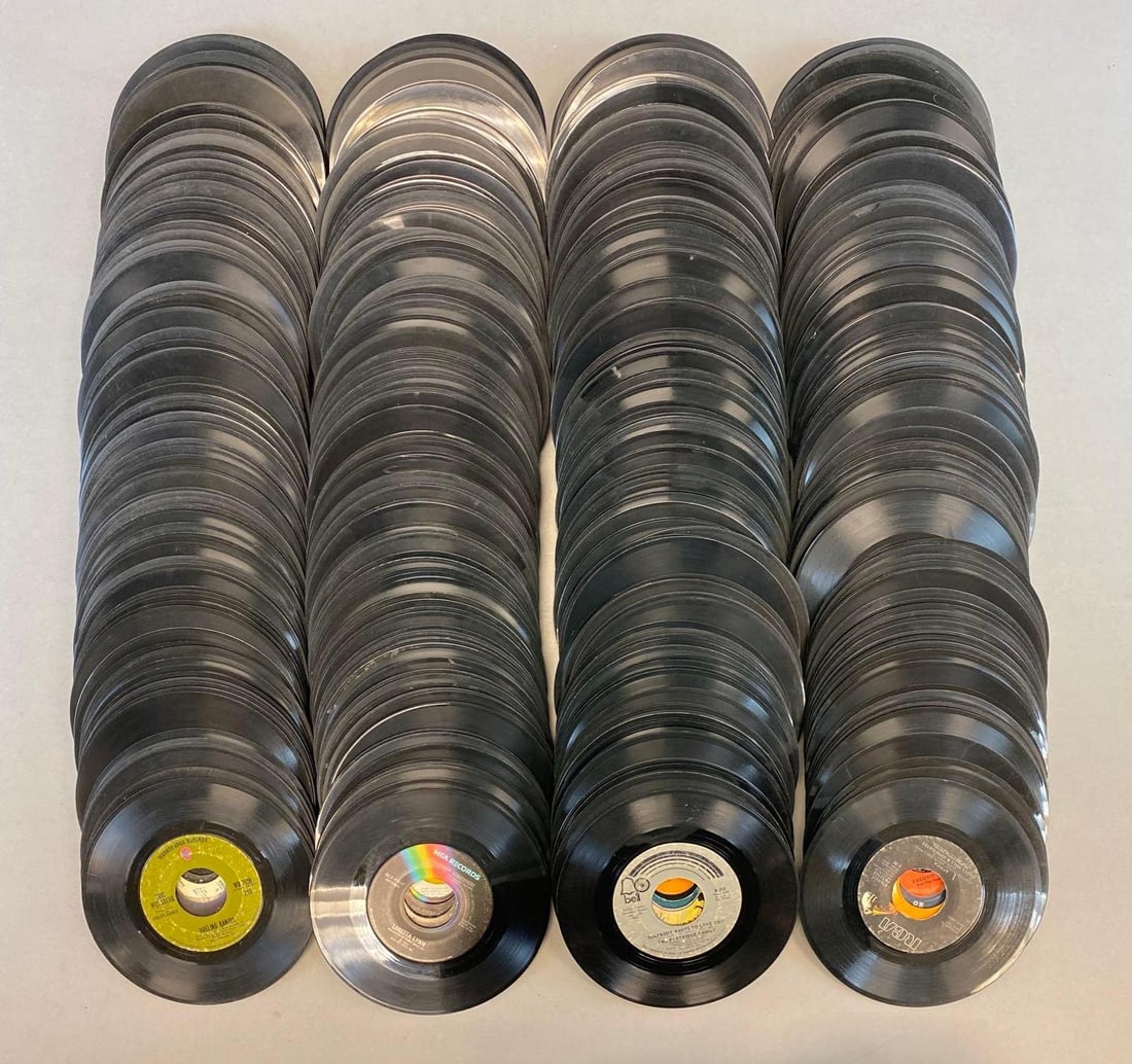 Group of 250+ Vintage 45 RPM Vinyl Records (1 of 1)
