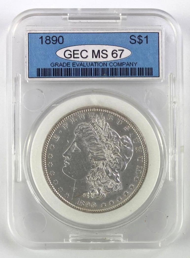 1890 Morgan Silver Dollar (GEC) MS67 (1 of 2)
