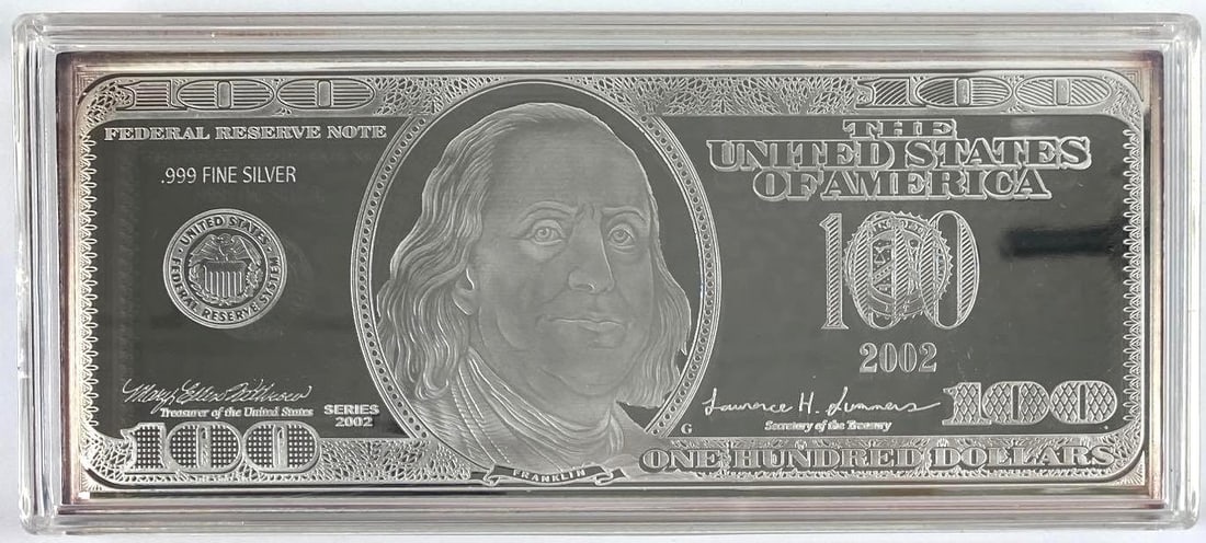 The Washington Mint 2002 $100 Silver Proof Certificate (1 of 3)