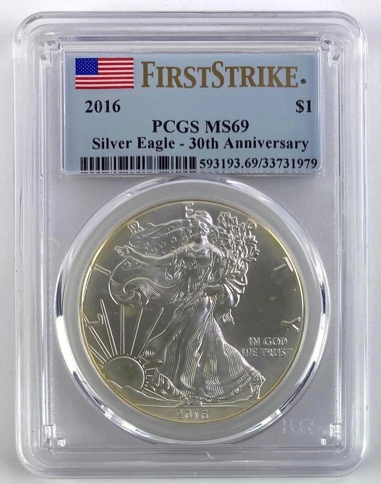 2016 American Silver Eagle 30th Anniversary (PCGS) MS69 (1 of 2)