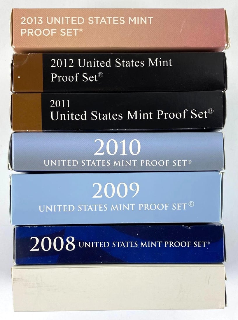 Group of (7) 2007-13 US Mint Proof Coin Sets (1 of 1)