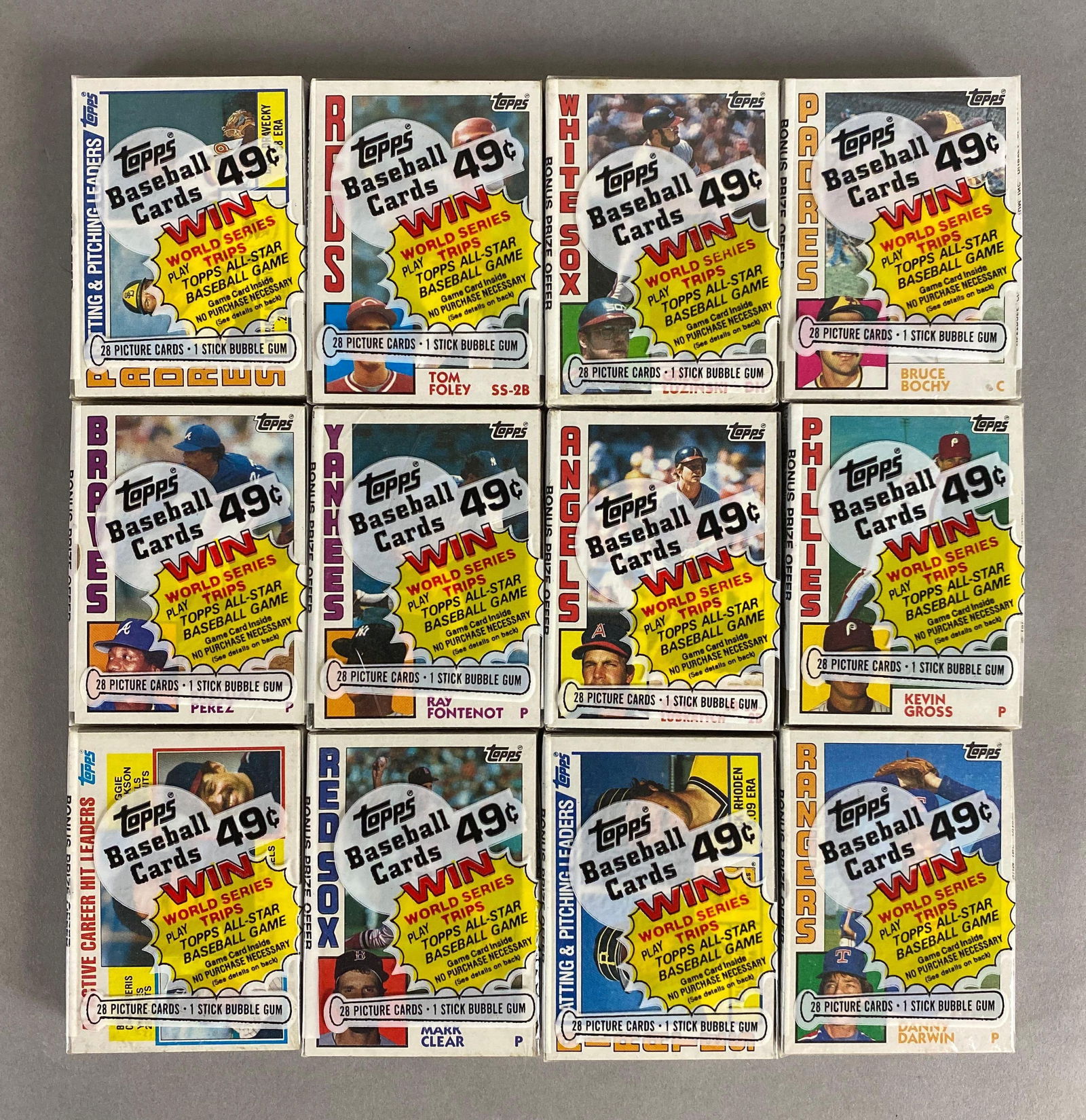 12 - 1984 Topps Baseball Unopened Cello Packs (1 of 2)