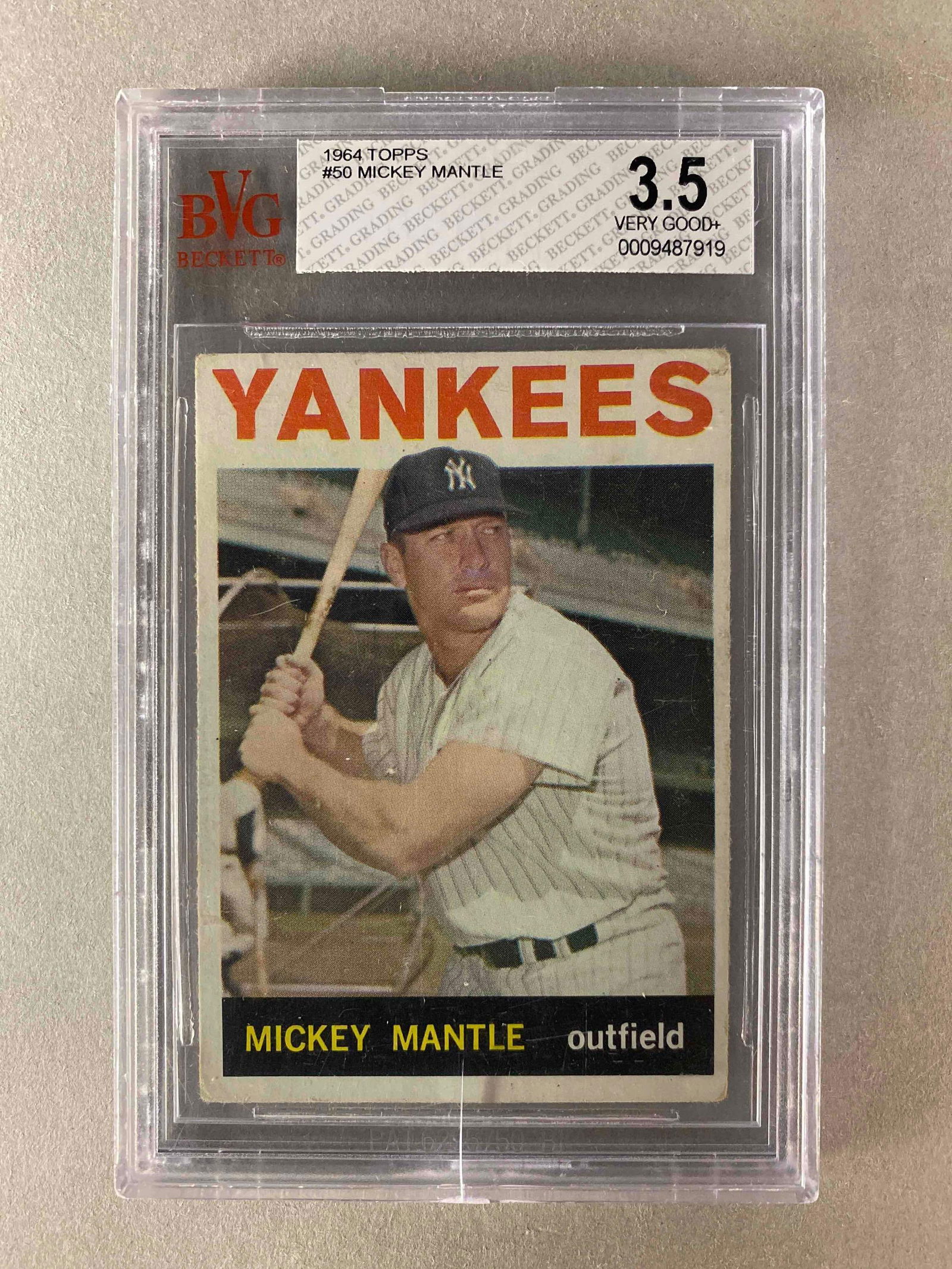 1964 Topps Mickey Mantle #50 BGS 3.5 (1 of 2)
