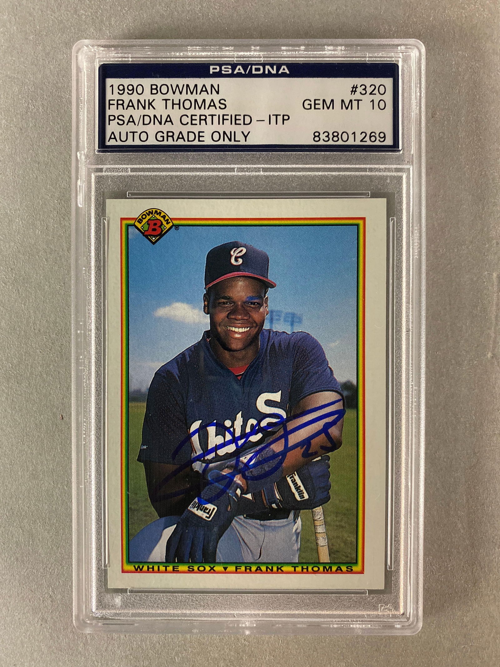 1990 Bowman Frank Thomas Signed #320 PSA Authentic (1 of 2)