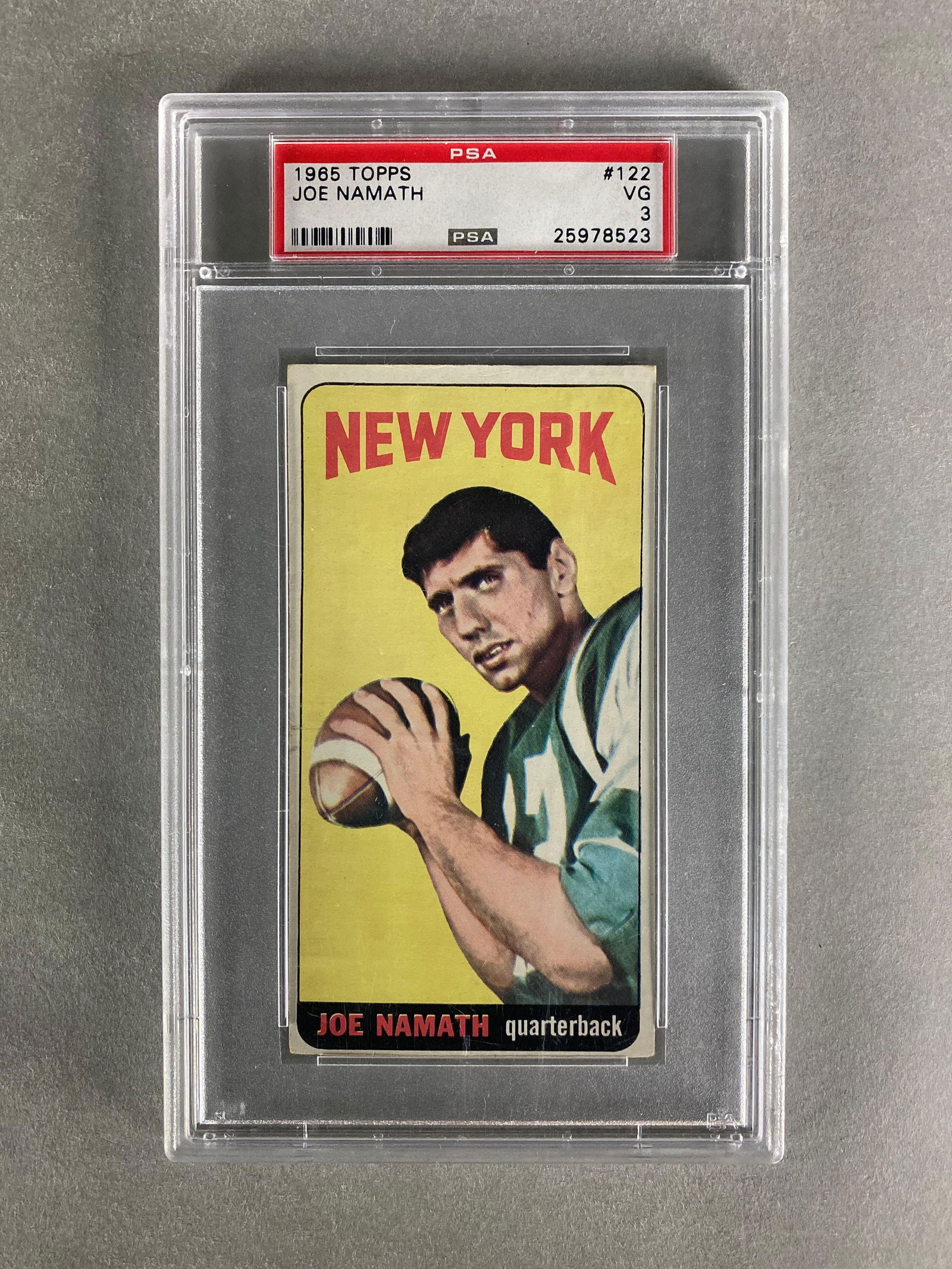 1965 Topps Joe Namath #122 PSA 3 - Rookie (1 of 2)