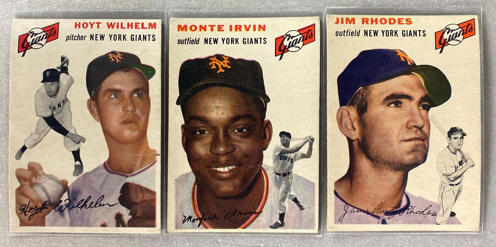3-1954 Topps New York Giants HOFs and Star Cards (1 of 2)