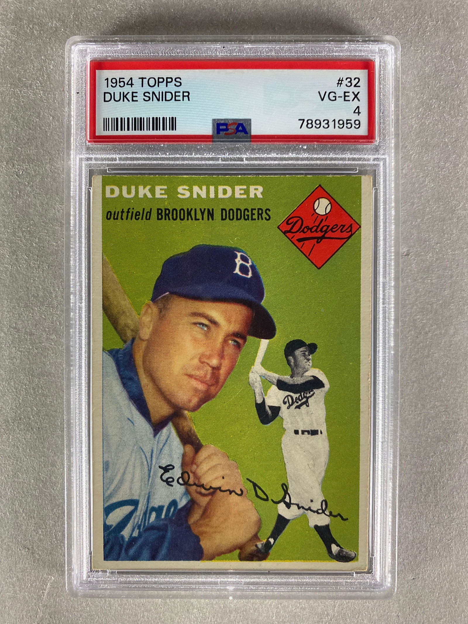1954 Topps Duke Snider #32 PSA 4 (1 of 2)