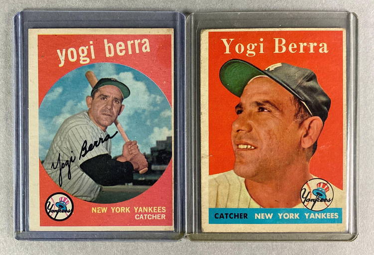 1958 And 59 Topps Yogi Berra Cards