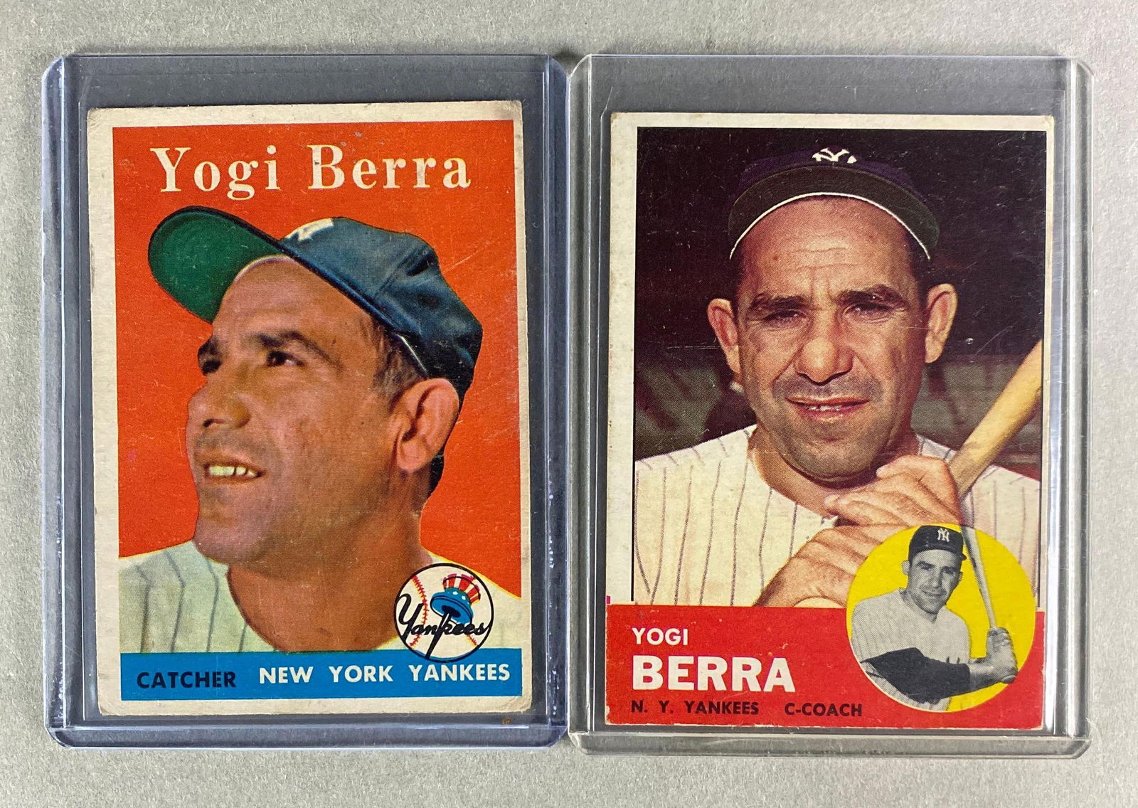 1958 and 63 Topps Yogi Berra Cards (1 of 2)