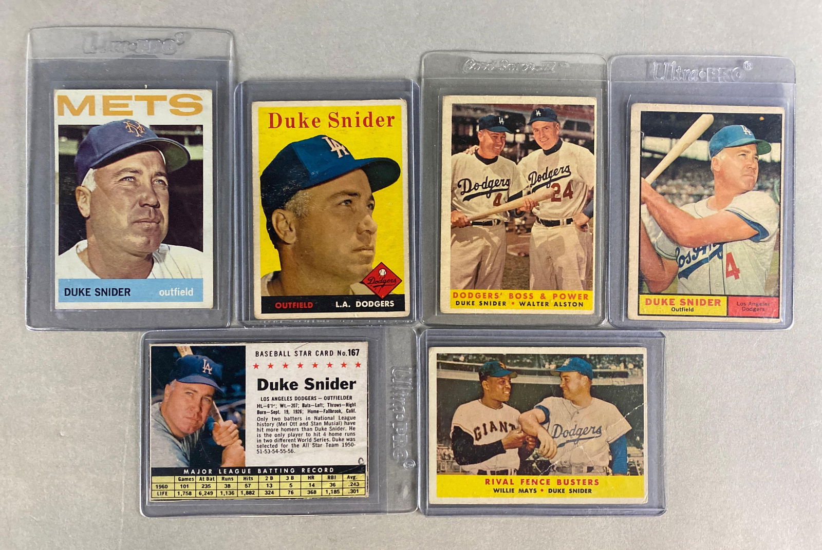 6 - 1958 - 64 Topps and Post Duke Snider Cards (1 of 2)