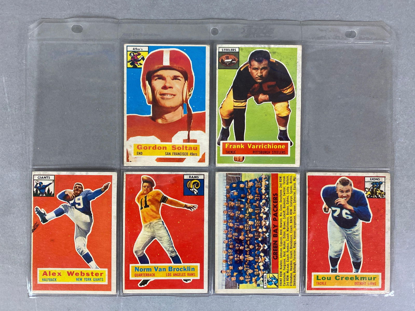 75  -1956 Topps Football Partial Set with HOFs, Stars, and Checklist (1 of 6)