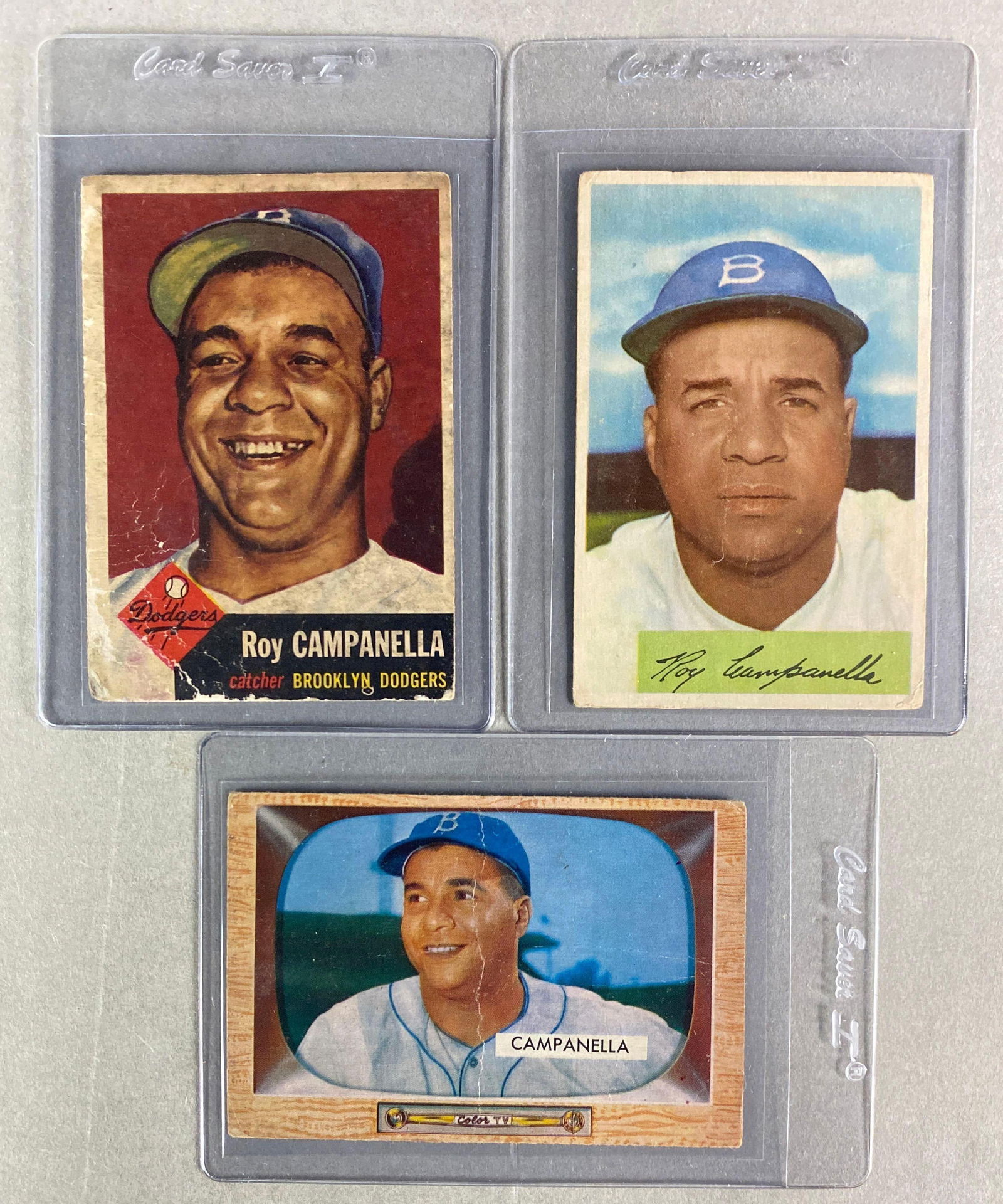 1953 - 55 Topps and Bowman Roy Campanella Cards (1 of 2)