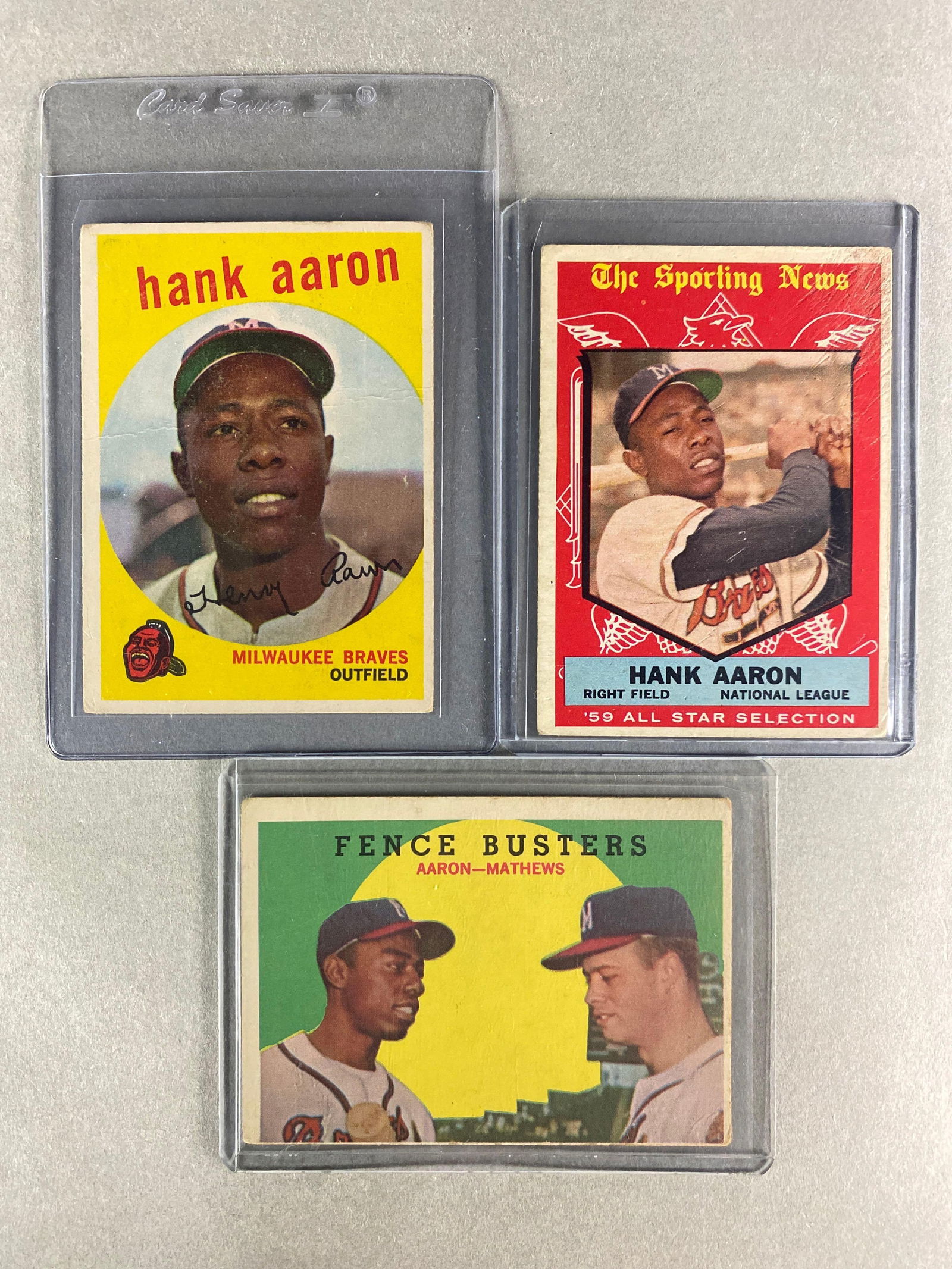3 - 1959 Topps Hank Aaron Cards (1 of 2)