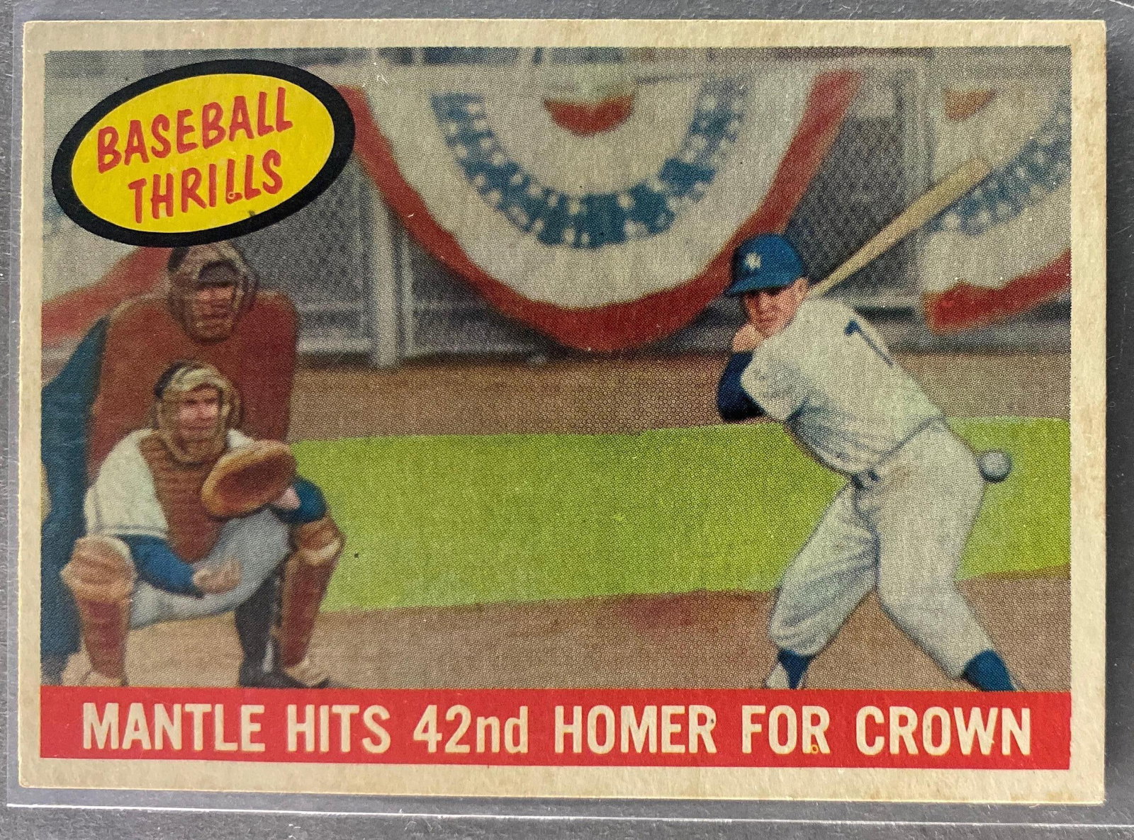 1959 Topps Mickey Mantle Baseball Thrills #461 (1 of 2)