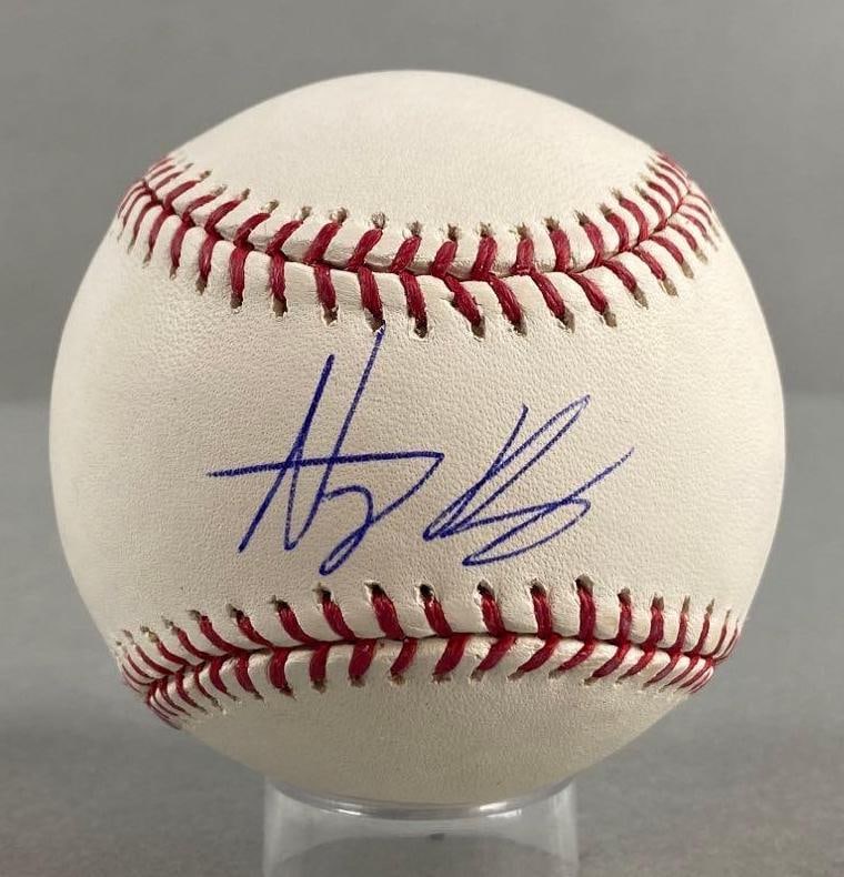 Anthony Rizzo Signed Baseball with Gold Glove Case and Ticket (1 of 4)