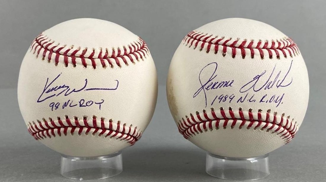 2 - Chicago Cubs NL ROY Signed Baseballs with Inscription (1 of 3)