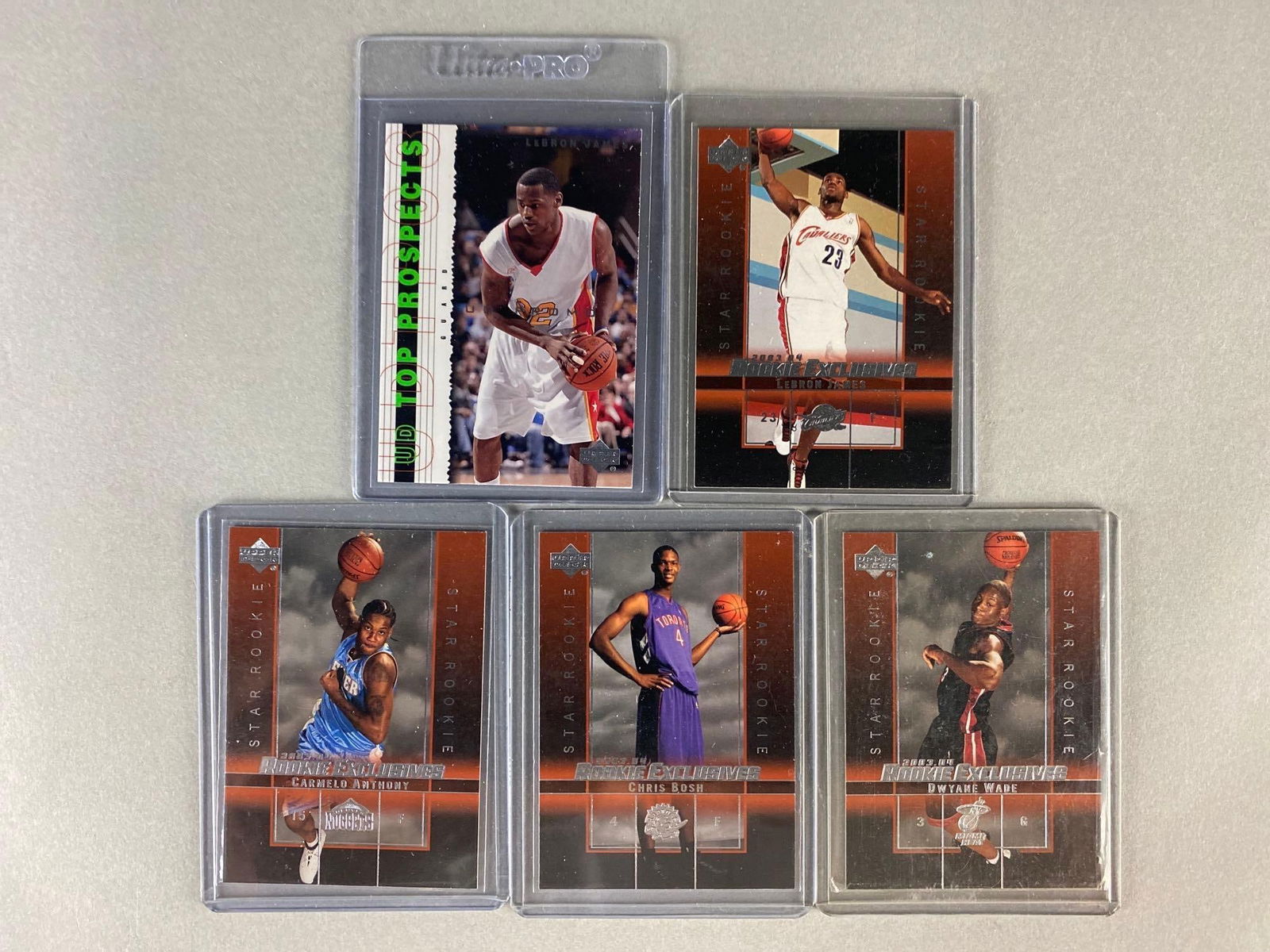 2003 Upper Deck LeBron James Top Prospects and Rookie Exclusive 2004 UD National Trading Day Set (1 of 2)