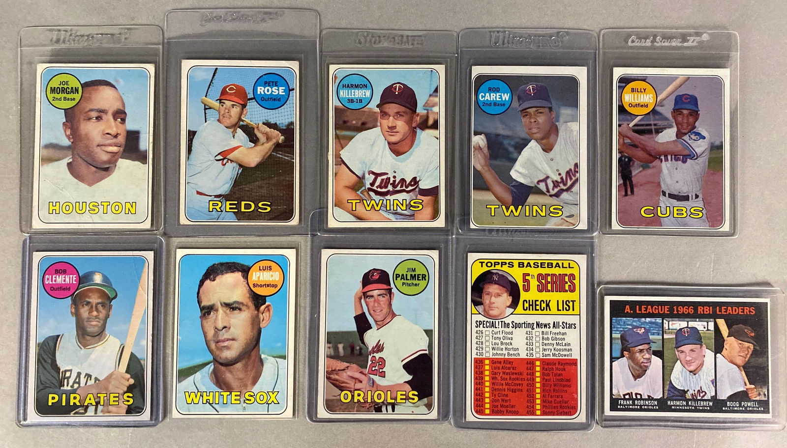10 - 1969 Topps Baseball HOFs and Star Cards (1 of 2)