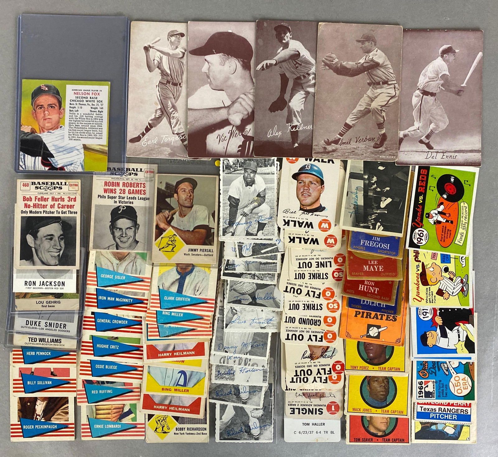 90 Assorted 1950s - 70s Baseball Cards with HOFs and Stars (1 of 2)