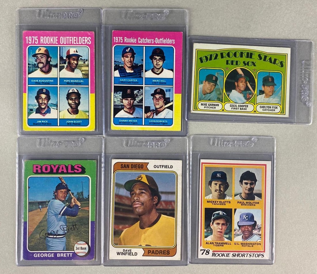 6 - 1970s Topps Baseball HOFs Rookies (1 of 2)