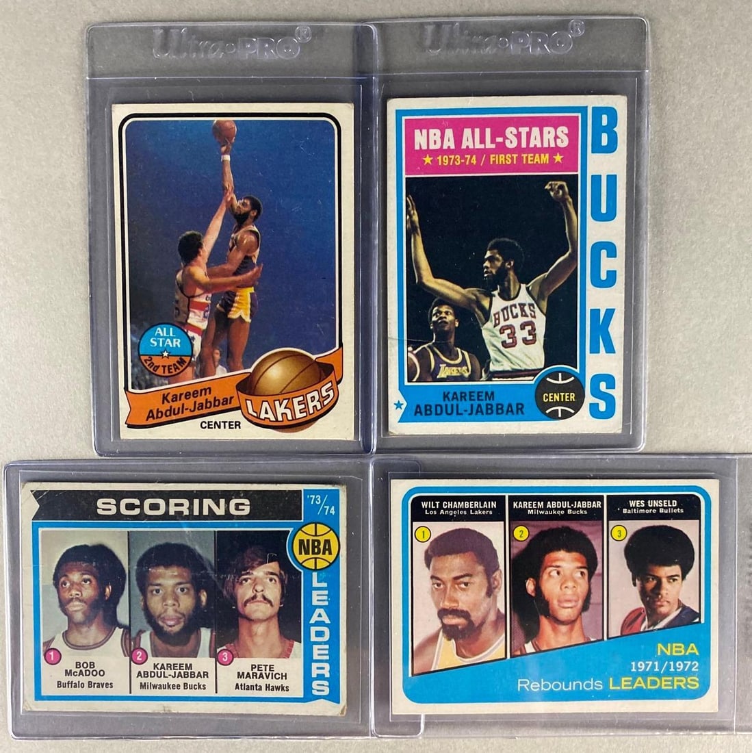 4 - 1971 -79 Topps Kareem Abdul-Jabbar Cards (1 of 2)