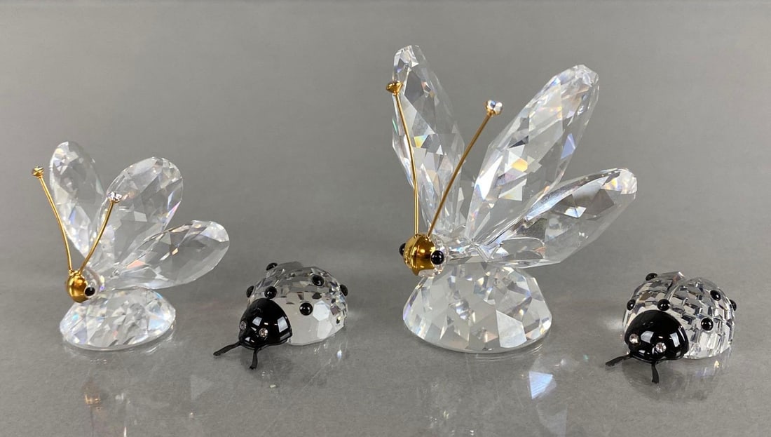 Group of 4 Swarovski Crystal Insects with Boxes (1 of 5)