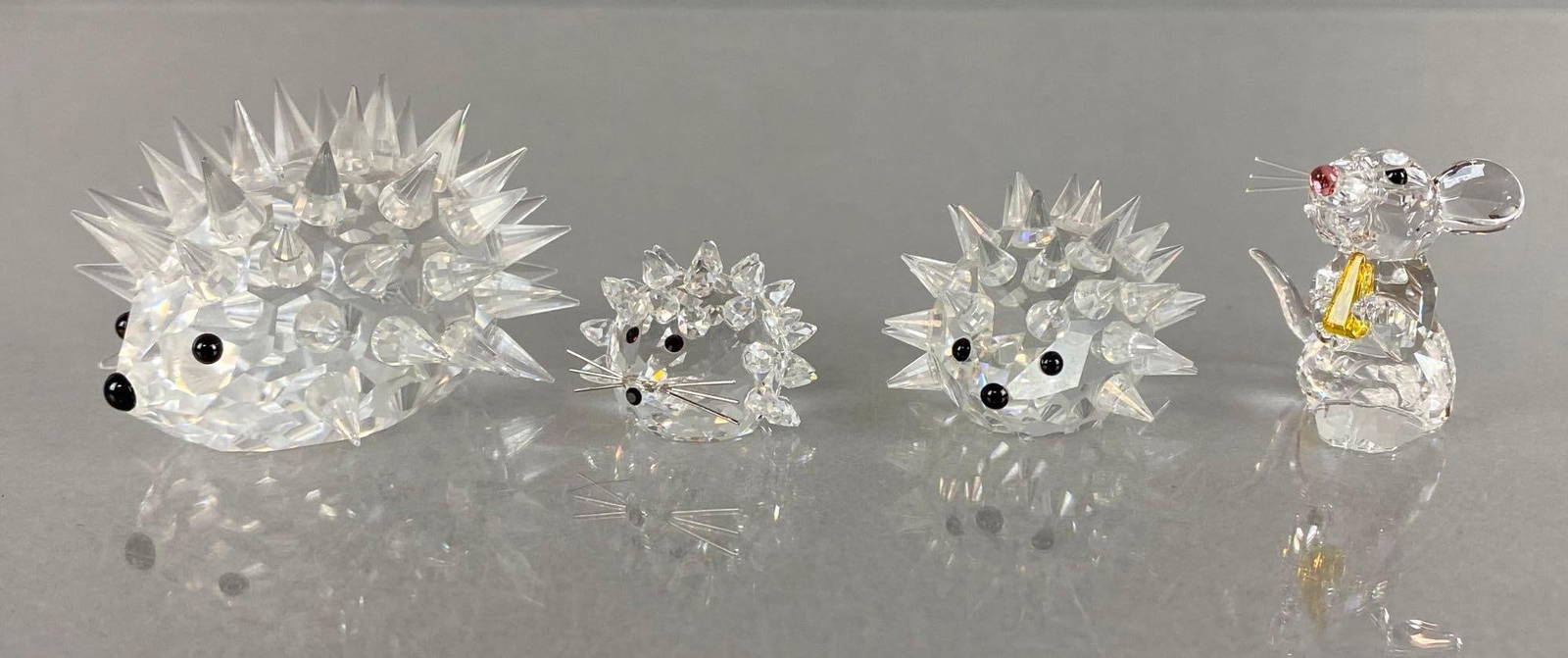 Group Of 4 Swarovski Crystal Hedgehogs And More Auction