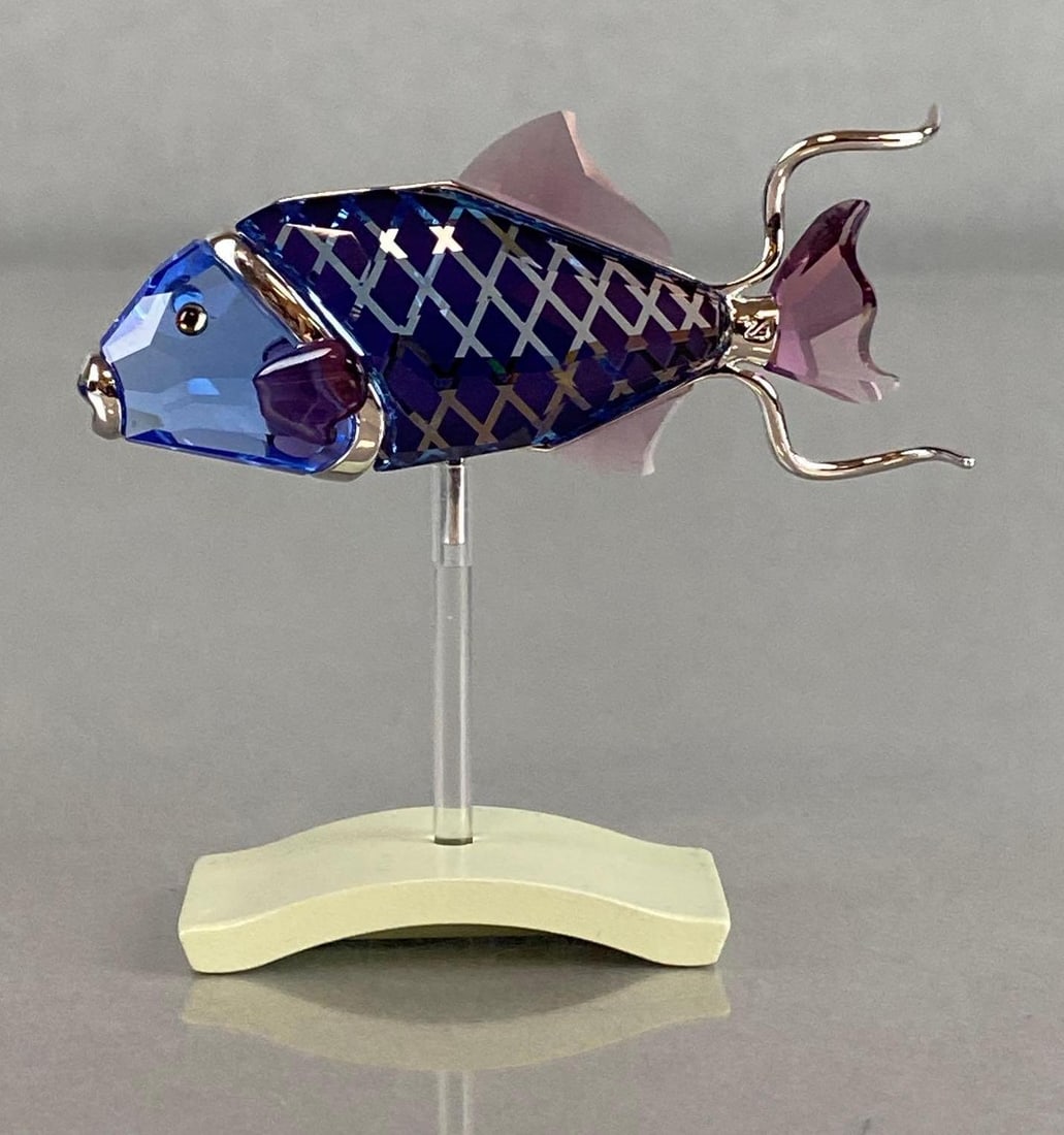 Swarovski Crystal Aquamarine Copirita Fish with Box (1 of 10)