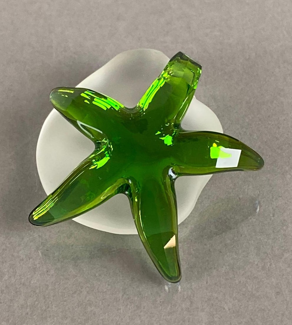 Swarovski Crystal Moss Green Cantillana Starfish with Box (1 of 7)