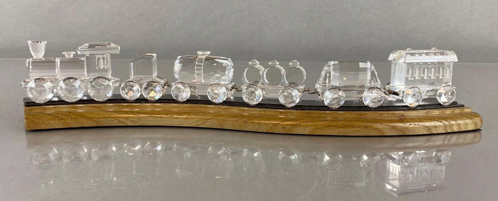 Seven Piece Swarovski Crystal Locomotive Set with Boxes (1 of 9)