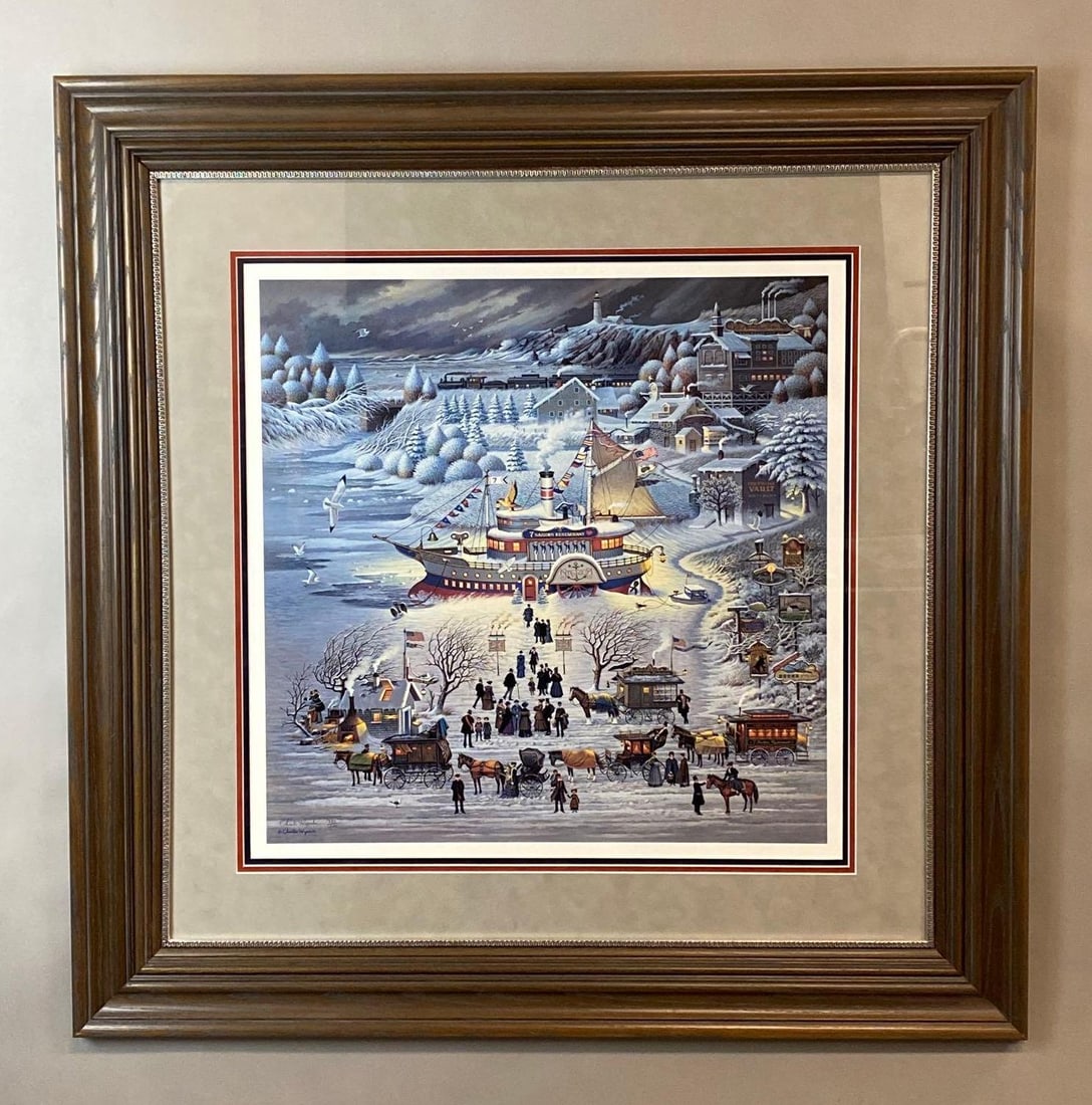 1999 Charles Wysocki Toying with Dinner Lithograph Print (1 of 6)