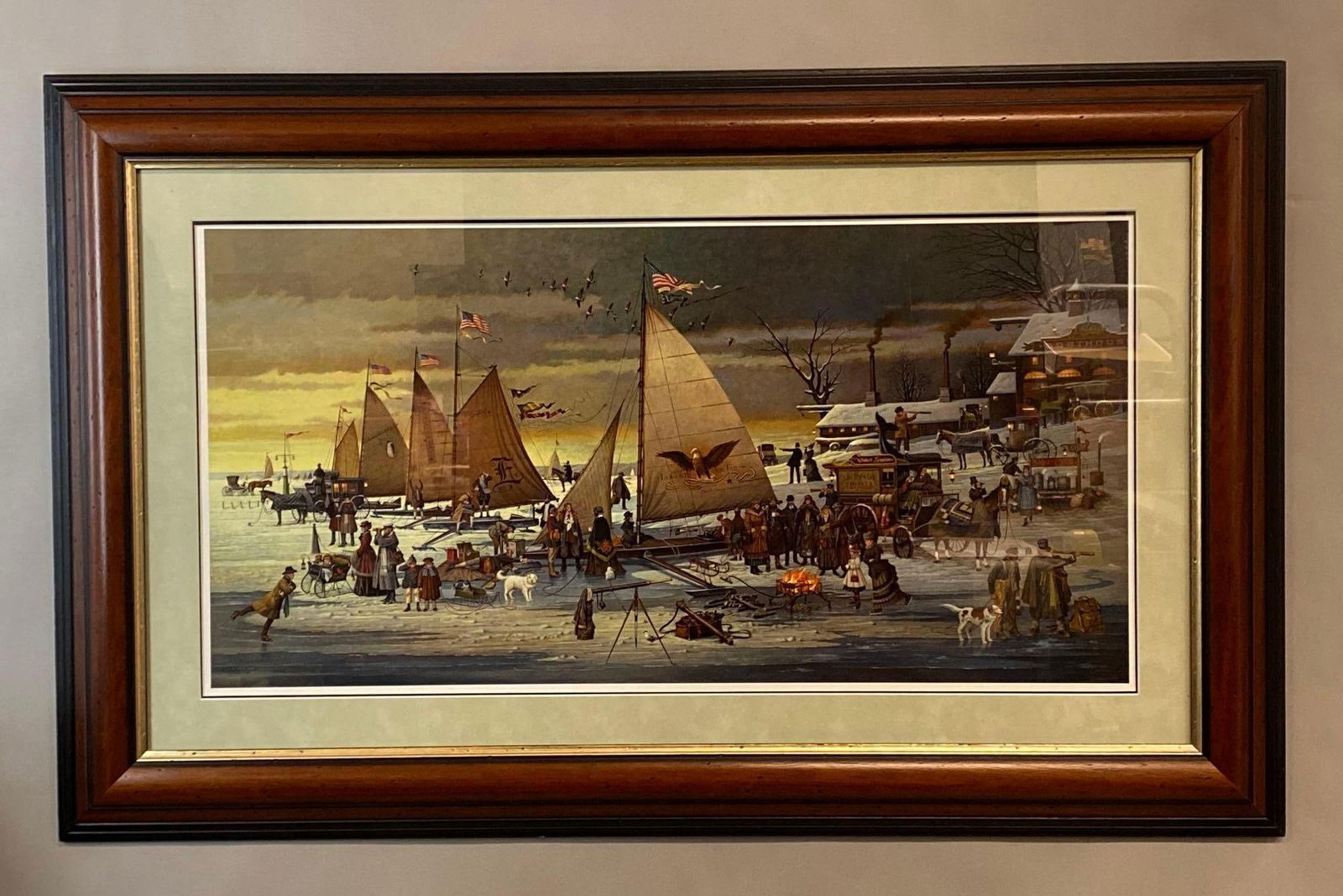 2001 Charles Wysocki Ice Riders of Chesapeake Bay Lithograph Print (1 of 5)