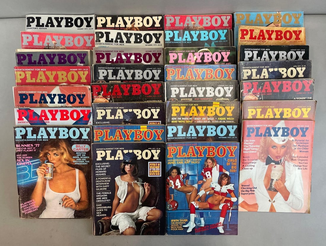 Group of 30 1970s Playboy Magazines (1 of 3)