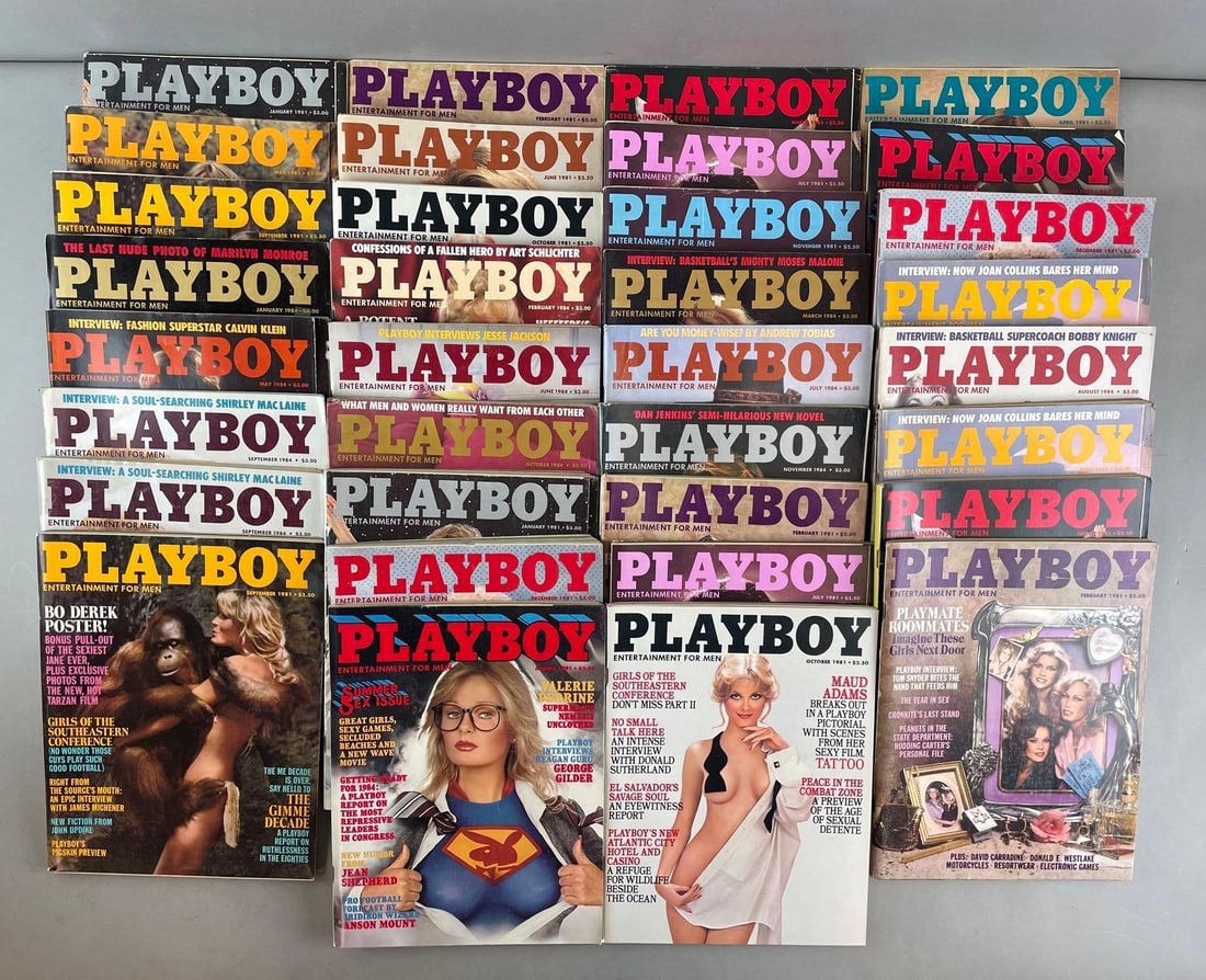 Group of 30+ 1981 and 1984 Playboy Magazines (1 of 3)