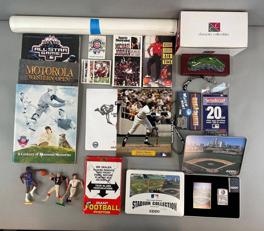 Group Of 15+ Chicago Sports Memorabilia Items Auction
