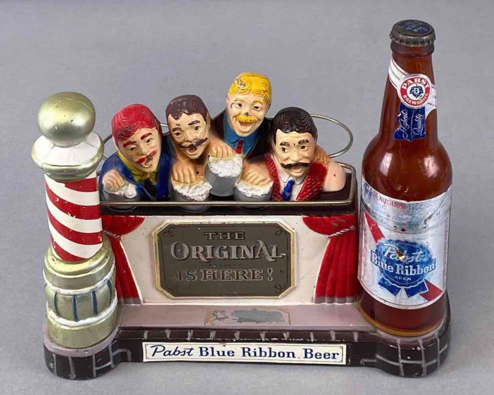 Vintage Pabst Blue Ribbon Beer Advertising Metal Bar Display (1 of 3)