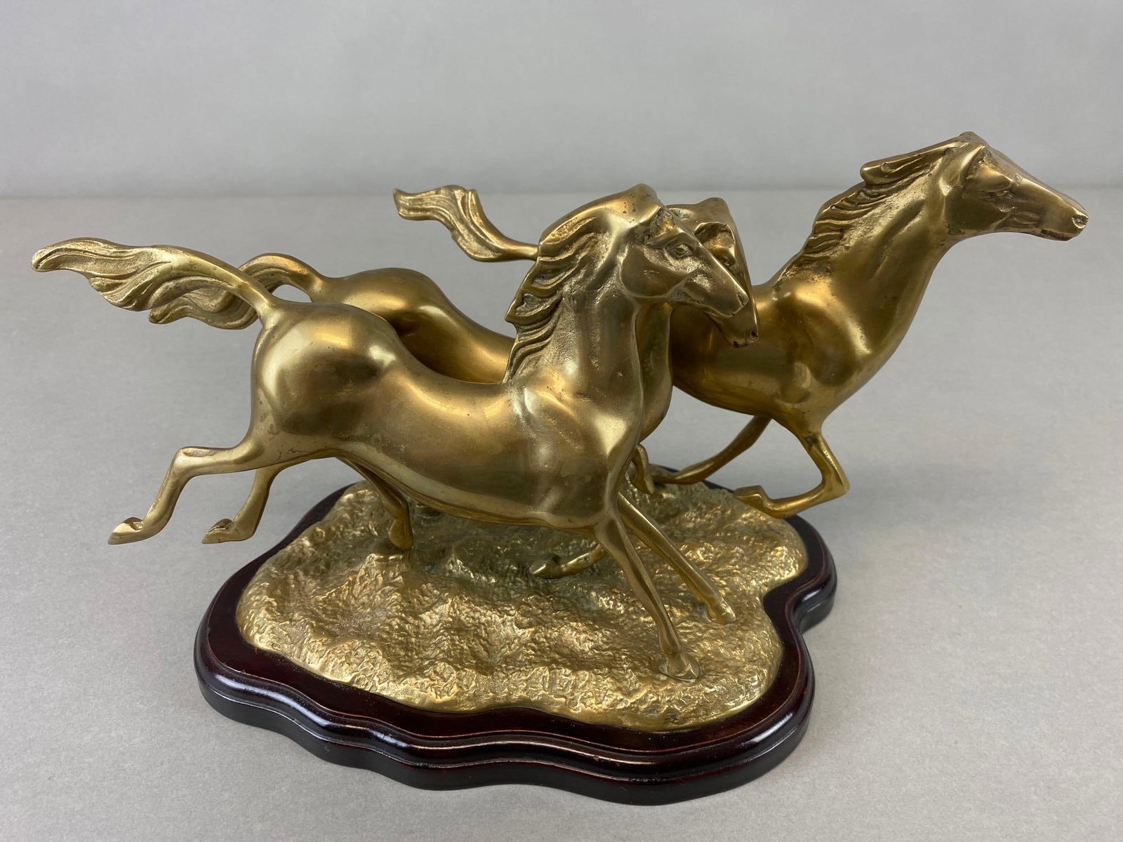 Vintage Brass Horses Statue (1 of 2)